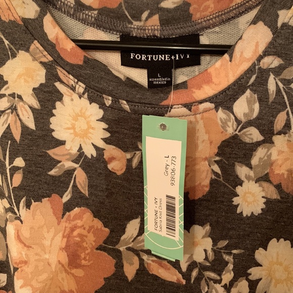 Fortune + Ivy Sabria Knit Dress, Grey - Picture 2 of 4